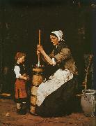 Mihaly Munkacsy Woman Churning Norge oil painting reproduction